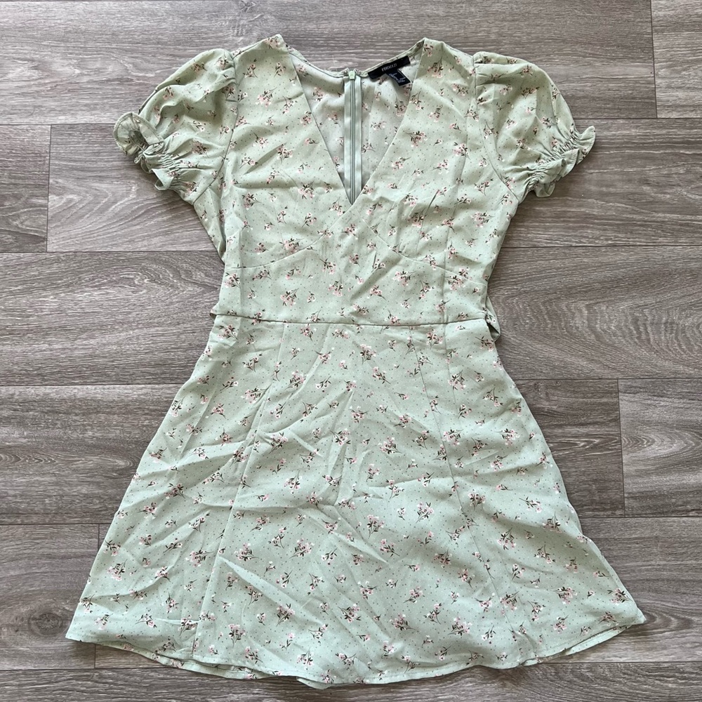 Sage Green Floral Dress
